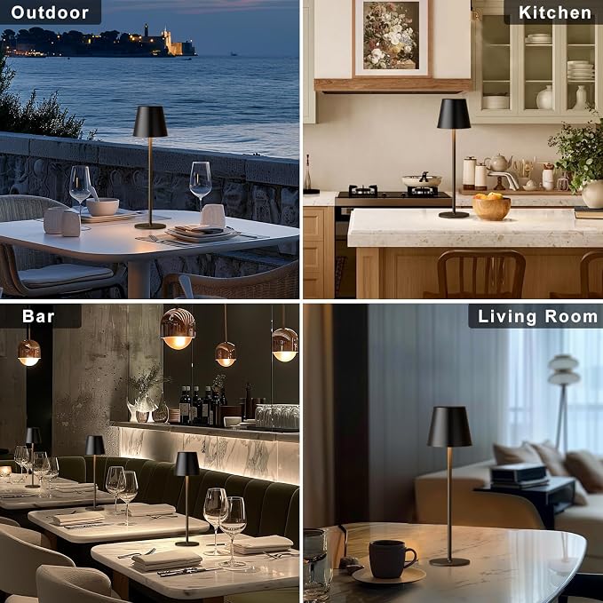 Kakanuo Cordless Table Lamp, 3 Color Stepless Dimming, 5000mAh Rechargeable - Image 6