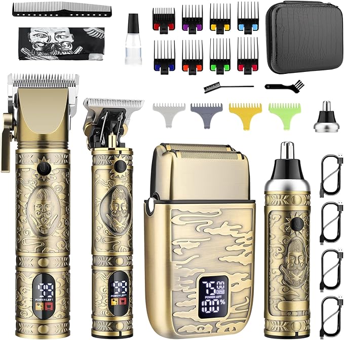 GSKY Hair Clippers for Men Professional, Beard Trimmer Kits & Sets, Cordless Mens Hair Trimmer, Electric Shavers, Haircutting Machine with LED Display, for Barber-DeskLoop Office