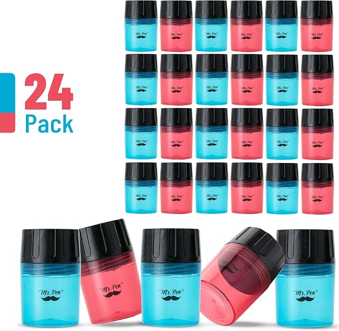 Mr. Pen- Pencil Sharpeners Manual, 24 Pack, Dual Hole | Bulk Handheld Pencil - Image 2