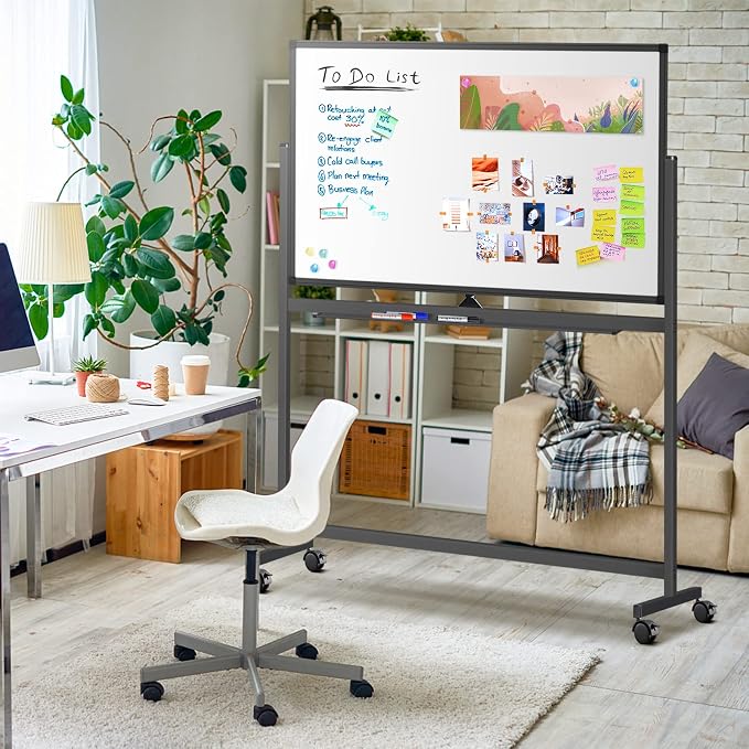 Rolling Dry Erase Board 48 x 32, maxtek Double-Sided Mobile White Board - Image 5