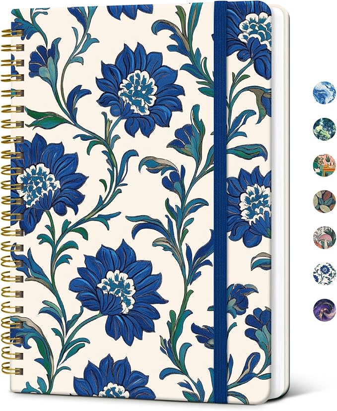 Taja Lined Spiral Journal Notebook by Taja