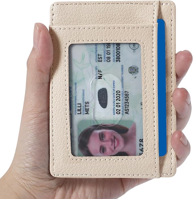 Travelambo Front Pocket Minimalist Leather Slim Wallet RFID Blocking Medium Size - Image 2