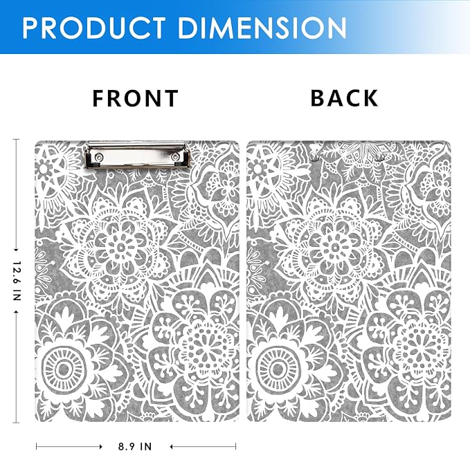 Britimes Clipboard Decorative Office School Hardboard Wood Nursing Clip Board - Image 2