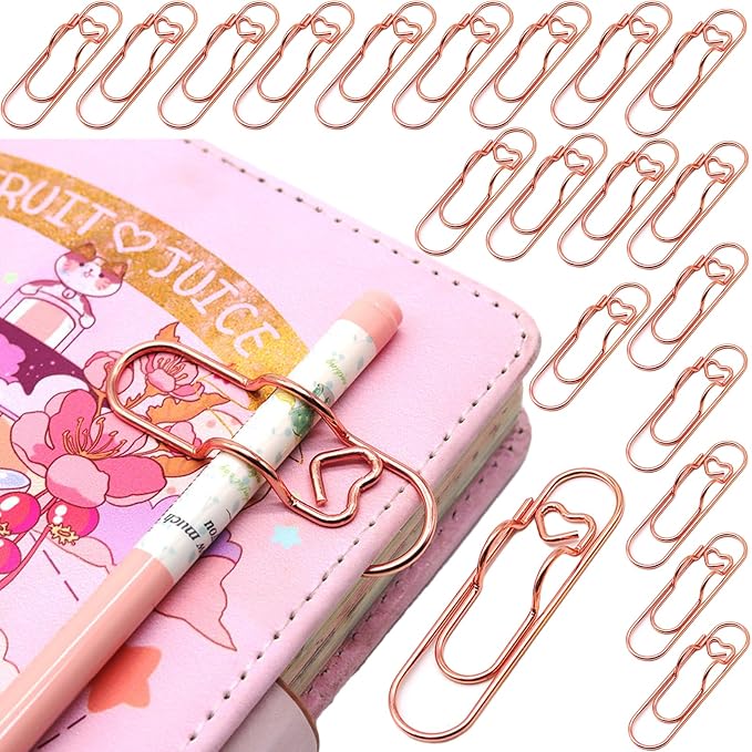 Qomamount Pen Holder for Notebook, Lovely Paper Clip Holder Multifunctional by Qomamount
