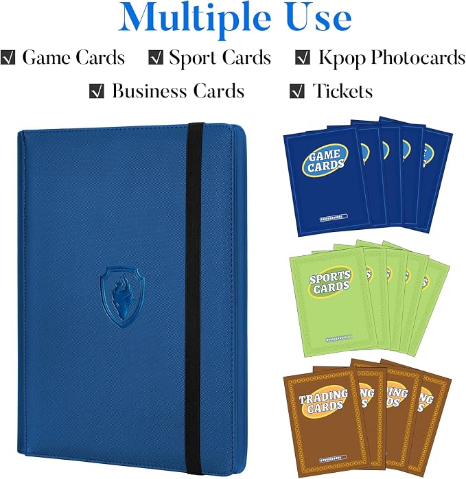 Premium 9 Pocket Card Binder for 540 Cards, Fabmaker PU Cover Trading Card - Image 3