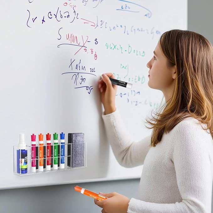 HBlife Acrylic Magnetic Dry Erase Marker Holder - Image 4