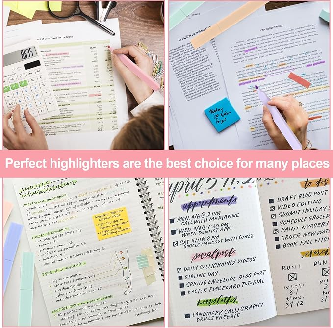 Utron 12pcs Bible Highlighters, Pastel Highlighter Set, No Bleed Bible - Image 7