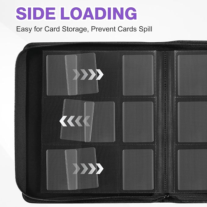 Toploader Binder, Holds 360 Toploaders, 100 Toploaders INCLUDED, 9-Pocket PU - Image 7