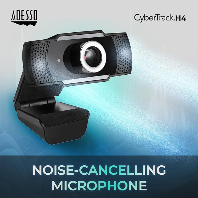 CyberTrack H4 Webcam 1080P HD USB Webcam with Built-in Microphone, Zoom Certified, Black