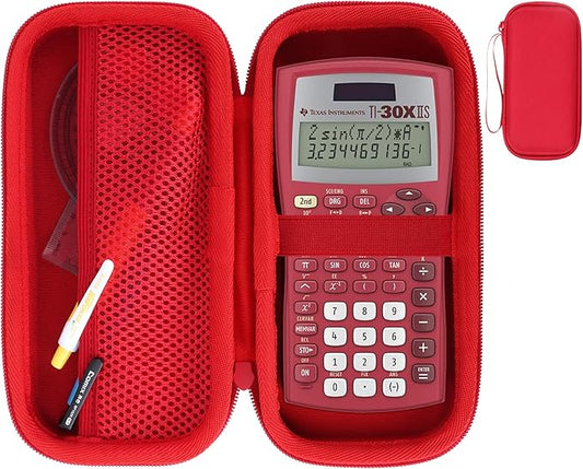 Hard Case Replacement for Texas Instruments TI-30XIIS TI-30XS TI-30Xa TI-36X Pro Scientific Calculator Case Only (Red Case)-DeskLoop Office