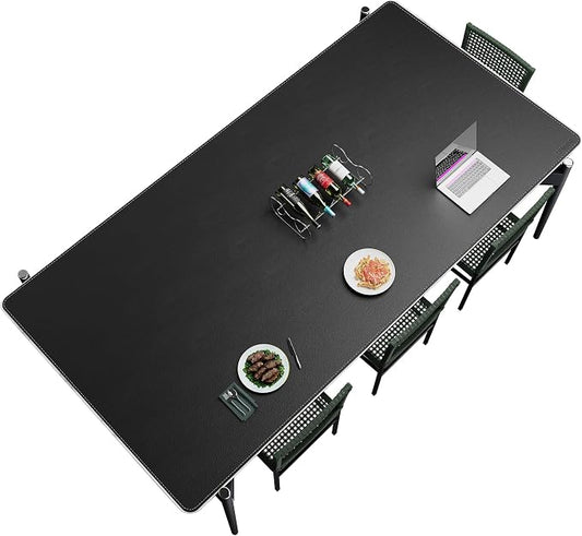 CENNBIE HUGE240 94.5" x 47" Black Leather Desk Mat by CENNBIE