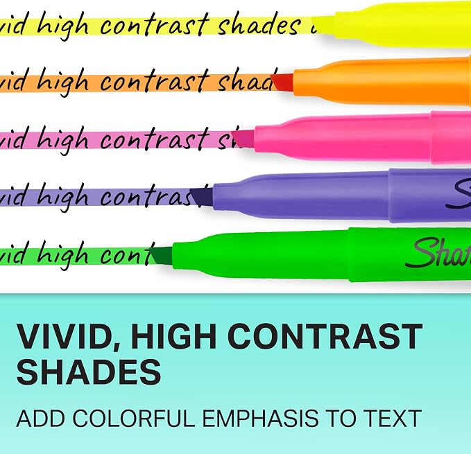 Sharpie Pocket Highlighters, Chisel Tip, Quick Dry, Note-Taking, Student & - Image 4