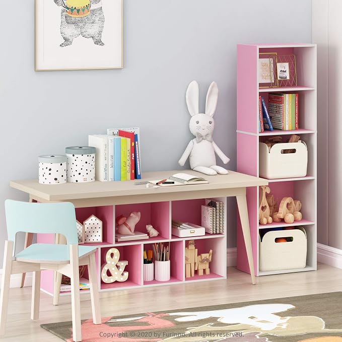 Furinno LUDER Book Shelf, 7-Cube Bookshelf, Bookcase - Image 5