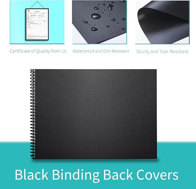 Binditek 100 Pack Binding Covers and Backs Set, 11 x 17 Inches, 50 Clear PVC - Image 5