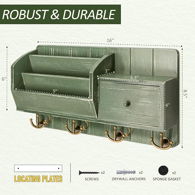 Rebee Vision Farmhouse Key Holder Wall Mount - Image 6