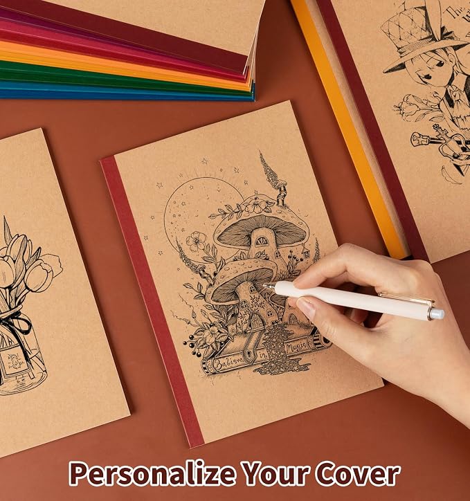 ALKALO 30 Pack Blank Notebook Journals Bulk, A5 Unlined Paper Composition - Image 4