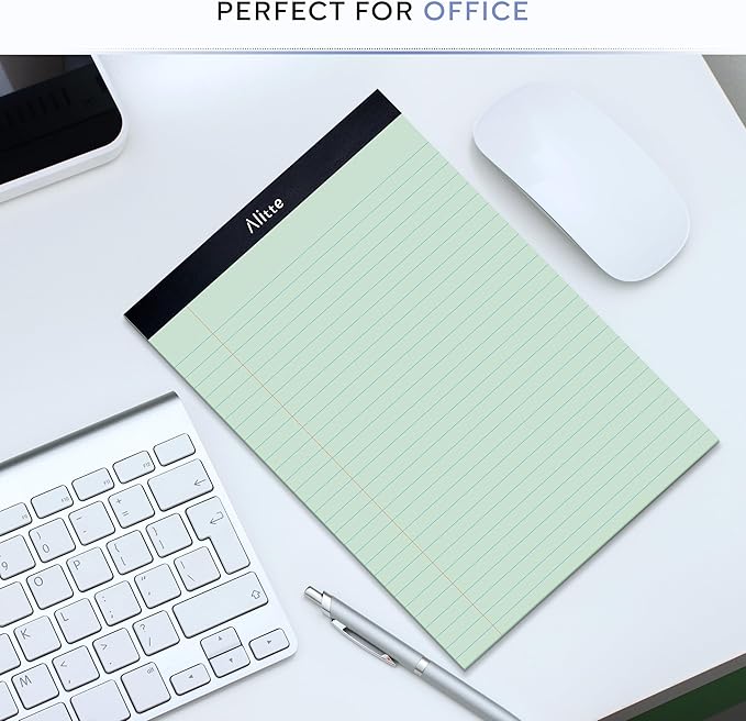 Colored Legal Pads 8.5 x 11, Pack of 12 - Perforated Wide Ruled Writing Note Pads - Premium Thick Paper, No Ink Bleeding - Lined Legal Pad For Home, Office, School, Business - 50 Sheets-DeskLoop Office
