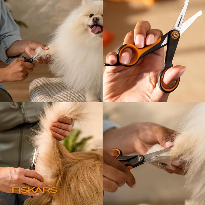Fiskars Pet, Dog & Cat Grooming Scissors, Rounded Tips & SoftGrip Handle - Image 9