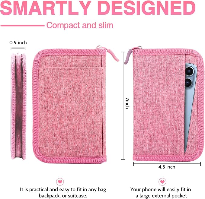 Passport Holder for Travel, Women Rfid Blocking Passport Wallet, Travel - Image 2