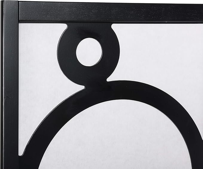 NicBex Room Divider 4 Panel Room Dividers with Circle Pattern Partition Room Dividers and Folding Privacy Screens Wall Divider for Home, Office, Room Separation,70" W x 1" D x 70" H, White+Black-DeskLoop Office