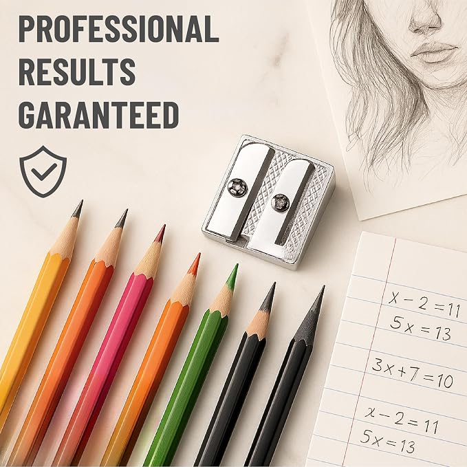 Mr. Pen- Handheld Metal Pencil Sharpener, 6 Pack | 2-Hole Dual Size, Metal - Image 7