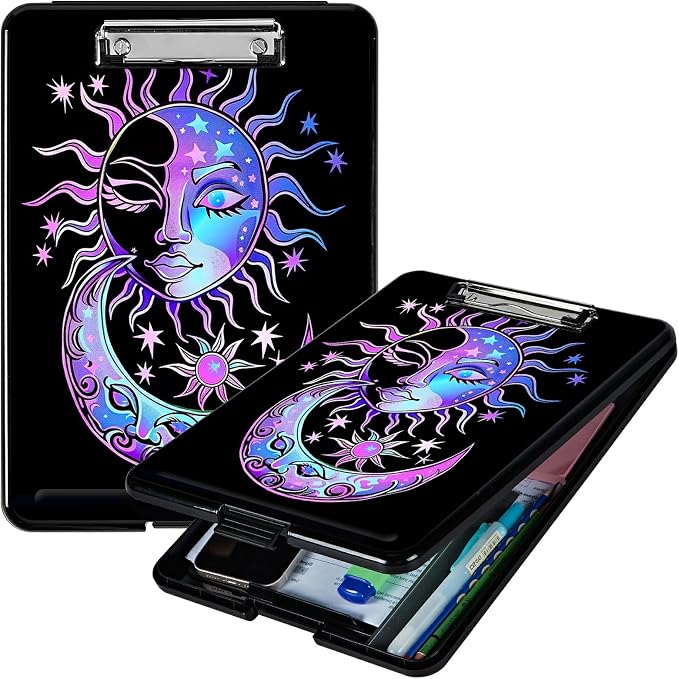 Purple Moon Sun A4 Clipboard by Unknown