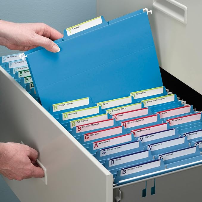Smead FasTab Hanging File Folders, 1/3-Cut Built-in Tabs, Letter Size - Image 6