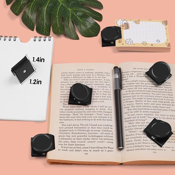 VNDUEEY Black Magnetic Clips, Refrigerator Magnet Clips - Image 6