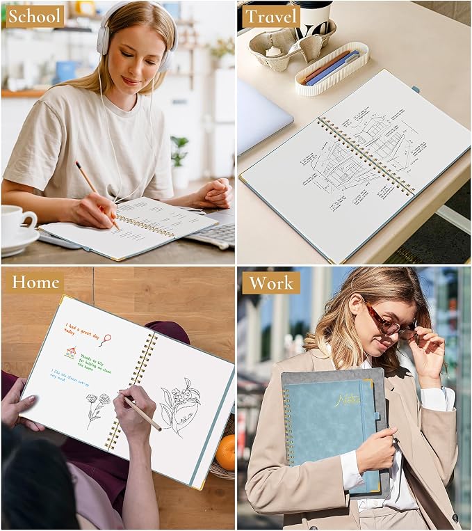 Blank Spiral Notebook Journal 8.5” x 11”, A4 Large Hardcover Sketch Book - Image 7