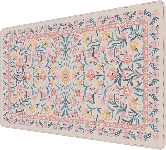 iCasso Pink Aesthetic Flower Mouse pad by iCasso
