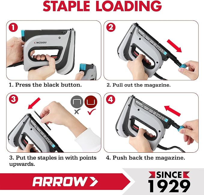 Arrow T50ACD Heavy Duty Corded Electric Staple Gun - Image 5