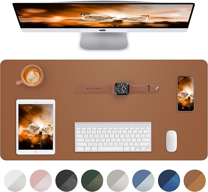 Non-Slip Desk Pad, Mouse Pad, Waterproof PU Leather Desk Protector, Ultra Thin by AFIING