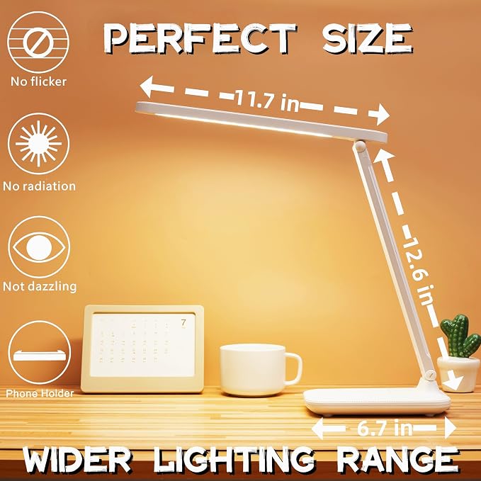 R RUCKERCO Led Desk Lamp Dimmable Desk Light Reading Lamp 3 Lighting Modes - Image 7