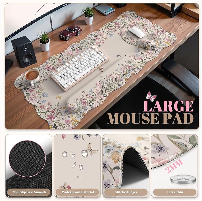 iCasso Desk Mat Set, Large Mouse Pad - Image 2