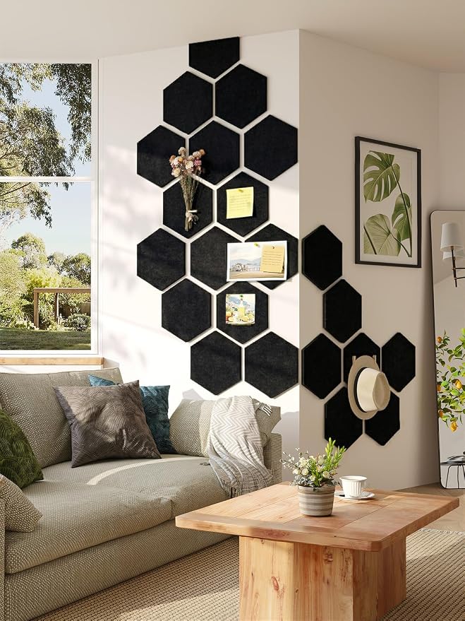 8 Pack Hexagon Felt Bulletin Board Tiles - Image 5