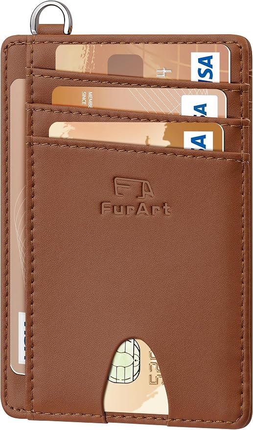 FurArt Slim Minimalist Wallet RFID Credit Card Holder by FurArt