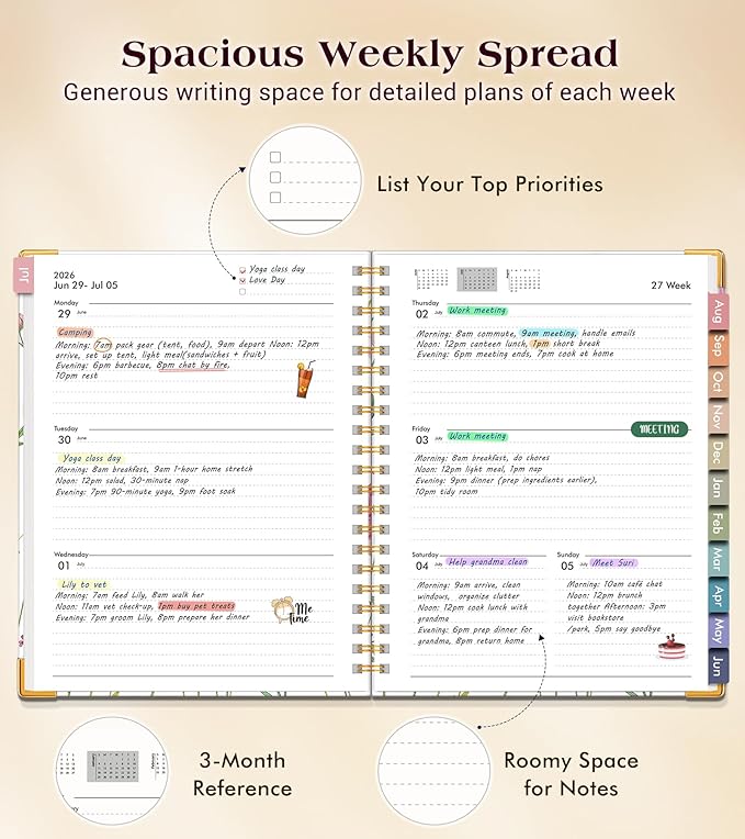 Academic Planner 2026-2027, Hardcover Weekly and Monthly Calendar Planner from - Image 3