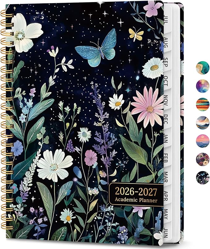 Academic Planner 2026-2027, Weekly and Monthly Calendar Book, July 2026 – June by JEJEGO