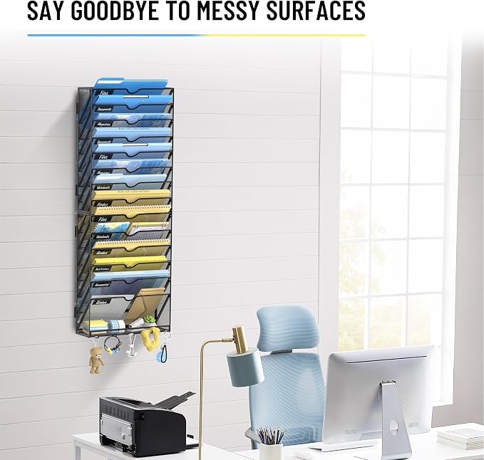 SUPEASY 15 Tier Wall File Organizer - Image 3