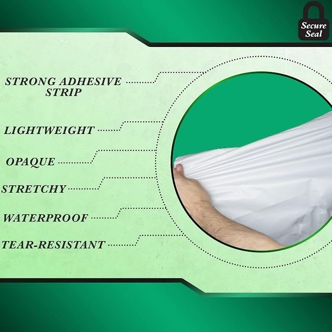 150 Pack Secure Seal White Poly Mailers - Image 4