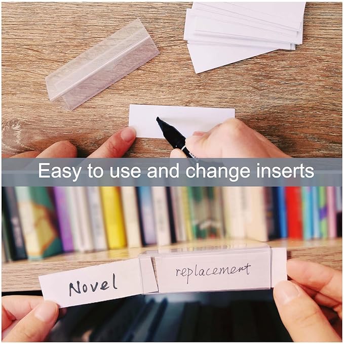 Shelf Label Holder, ChanQnTon 44PCS 3X7/8'' Shelf Labels, Tag Ticket Sign Label - Image 2