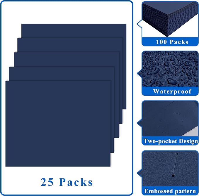 Zzrywuty File folders with Pockets, 50 Pack Paper Folders with Card Slot - Image 5