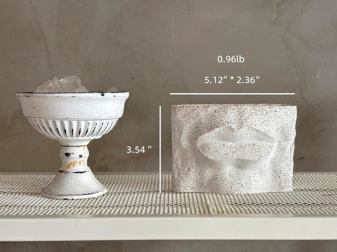 1PC Nordic - Style Textured Concrete Multi - Purpose Toothbrush Holders for Bathroom & Modern Pen Holder for Desk,Cement Toothbrush Stand-DeskLoop Office