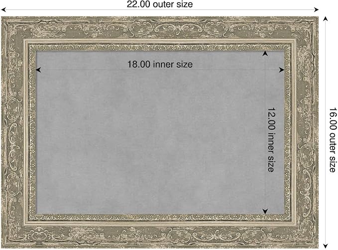 Amanti Art Silver Framed Magnetic Board 16x22 Small Vision Board - Image 2