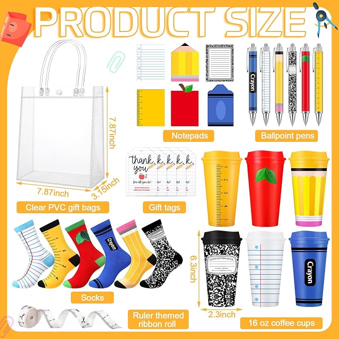 Marspark 12 Pack Back to School Teacher Gifts Set, 16 oz Teachers Appreciation - Image 3