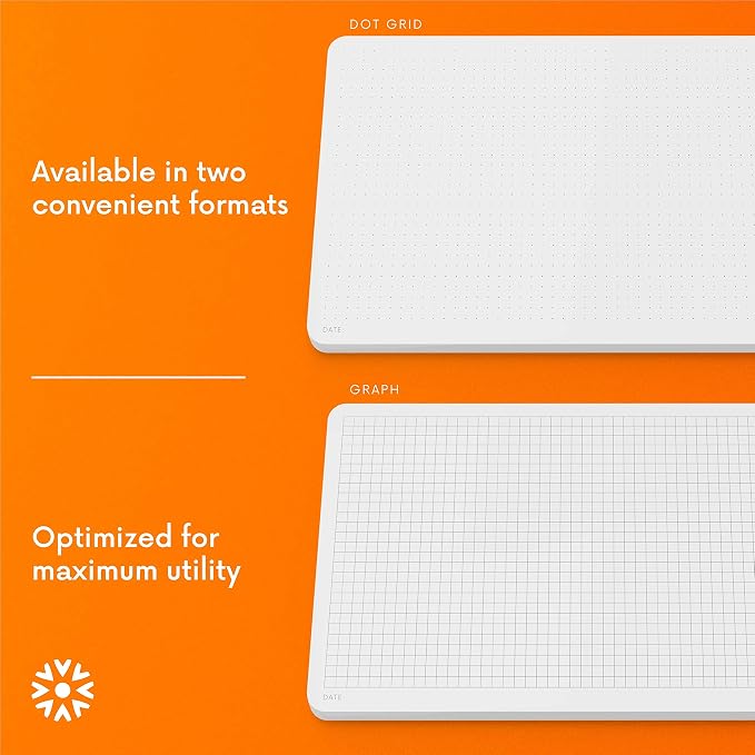 Notsu Dot Grid Desk Notepad, 2 Pack | Tear-Off Landscape Note Pad - Image 7