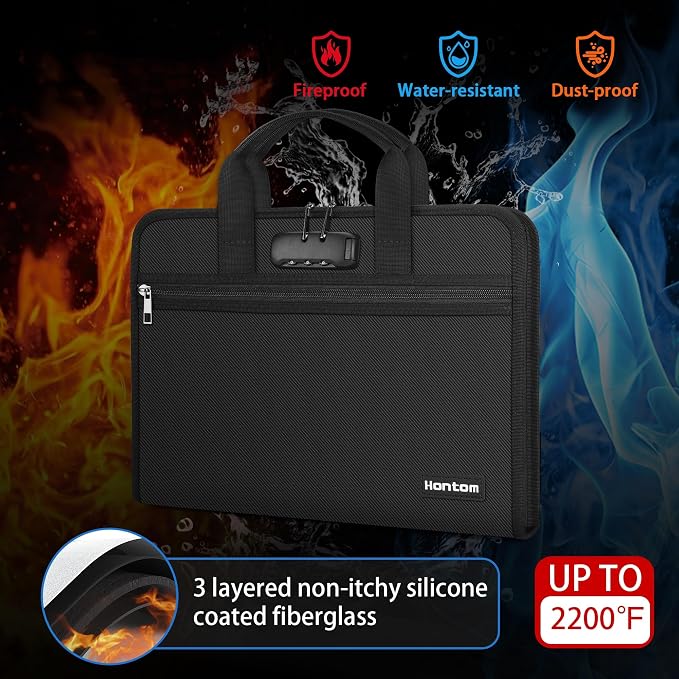 Hontom Fireproof Accordion File Organizer - Image 2