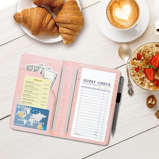ACdream Server Books for Waitress, Guest Book Note Pad, Cute Pocket Leather - Image 6