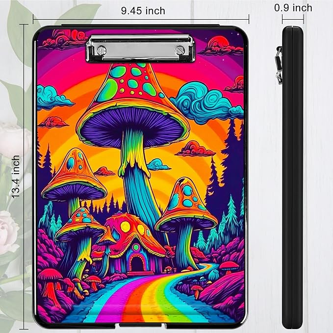 Rainbow Road Mushroom A4 Clipboard - Image 4