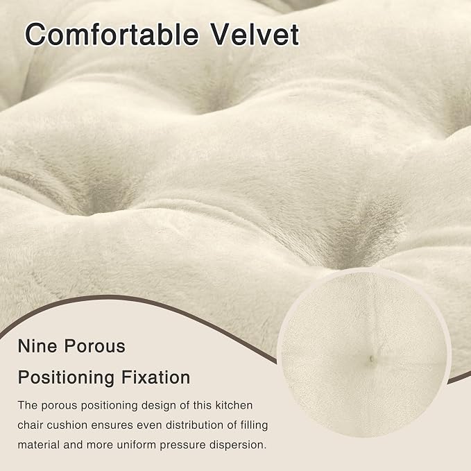 OVOV 4 Pack Chair Cushions for Dining Chairs Soft Seat Cushions for Kitchen - Image 3